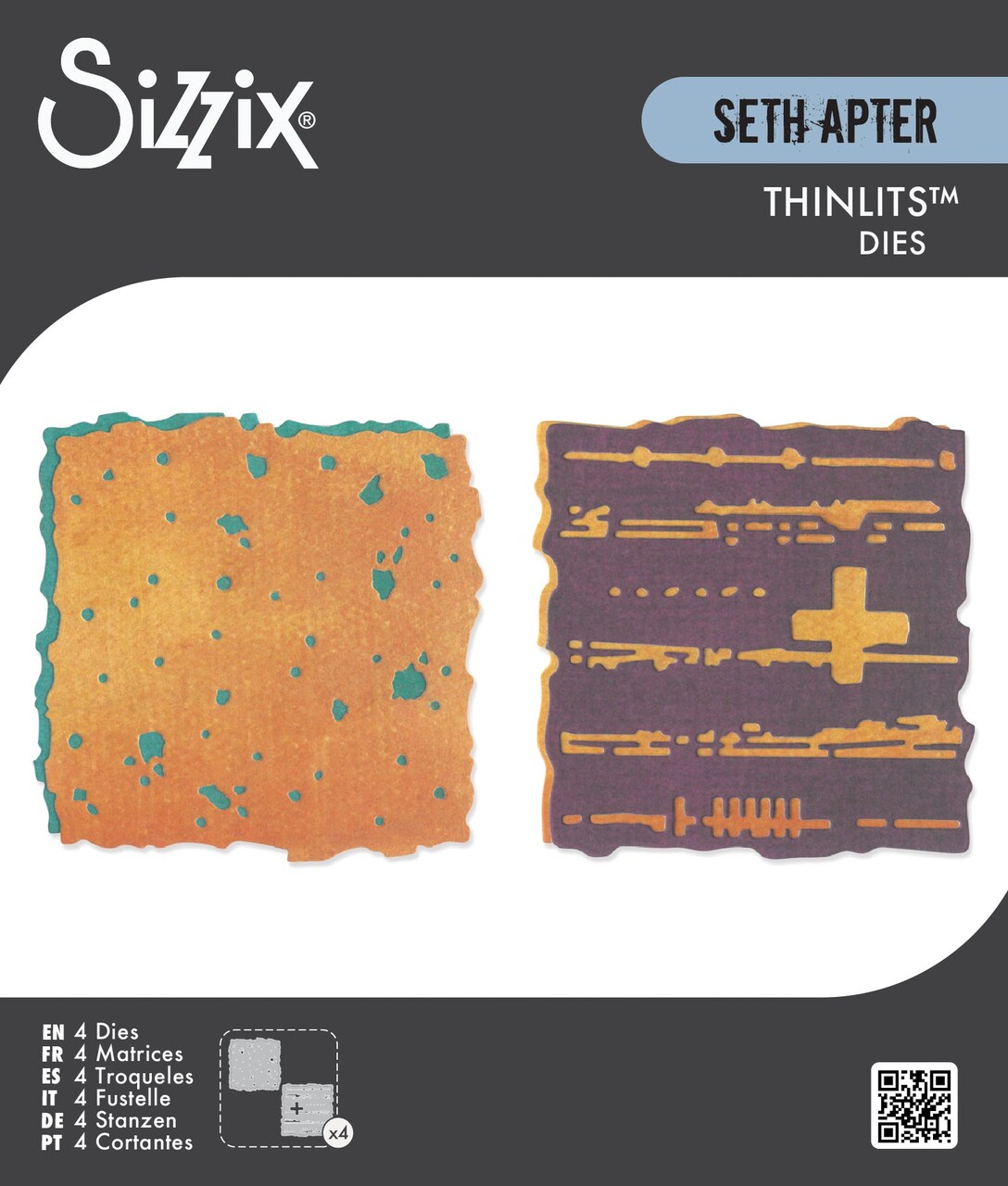 Sizzix Thinlits Die Set By Seth Apter 4/Pkg-Paper Cutz #1